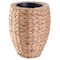Vintiquewise Water Hyacinth Round Floor Planter with Metal Pot, Small QI003547.S - alternate 5